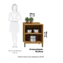 Ver imagem 5 de Balcão de Cozinha 80cm 2 Portas com Tampo 100% MDF Barbados Espresso Móveis Bege/Amêndoa/Off White