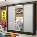 Ver imagem 1 de Guarda-roupa Casal 3 Portas com Espelho Santiago Plus Espresso Móveis