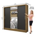 Ver imagem 4 de Guarda-roupa Casal 3 Portas com Espelho Santiago Plus Espresso Móveis