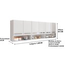 Ver imagem 2 de Armario Suspenso 6 Portas Branco Suriname