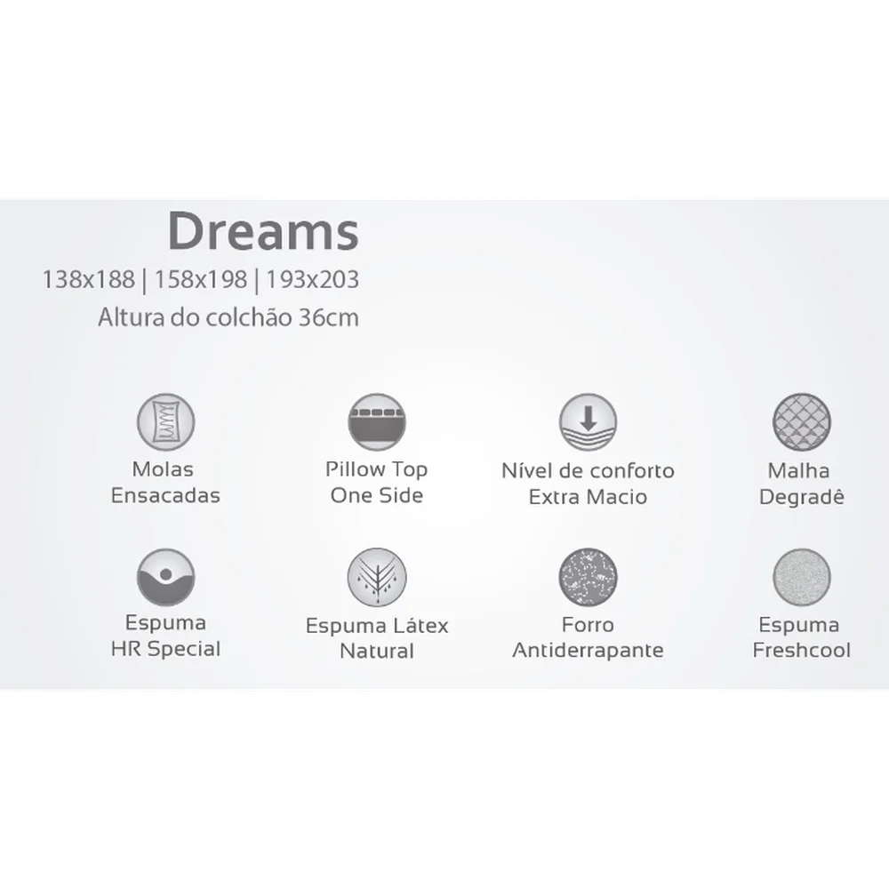 COLCHÃO DREAMS 158X198X38 - 4