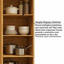 Ver mais imagens de Paneleiro Cristaleira 4 Portas e Vidro Reflecta 100% MDF 70cm Barbados Espresso Móveis Bege/Amêndoa/
