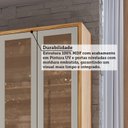 Ver imagem 6 de Paneleiro Cristaleira 4 Portas e Vidro Reflecta 100% MDF 70cm Barbados Espresso Móveis Bege/Amêndoa/