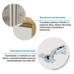 Paneleiro 70cm Duplo com 4 Portas e Vidro Reflecta 100% Mdf Barbados Espresso Móveis - 9
