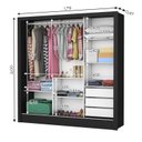 Ver imagem 5 de Guarda-roupa Casal 3 Portas com Espelho Santiago Plus Espresso Móveis