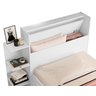 Cama Isa Solteiro Branco com Baú na Cabeceira + Colchão - 3