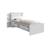 Cama Isa Solteiro Branco com Baú na Cabeceira + Colchão - 4
