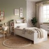 Cama Isa Solteiro Branco com Baú na Cabeceira + Colchão - 1