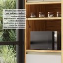 Ver imagem 7 de Paneleiro 70cm 3 Portas e 2 Gavetas com Espaço para Micro-Ondas 100% MDF Barbados Espresso Móveis Be
