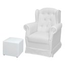 Ver imagem 3 de Poltrona de Amamentação Balanço e Puff Branco Livi
