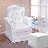 Poltrona de Amamentação Balanço e Puff Branco Livi - 1