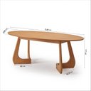 Ver imagem 3 de Mesa de Jantar Oval 6 Lugares 210x110cm Paineira CabeCasa MadeiraOriginals Marrom/Champanhe