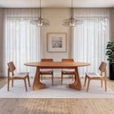 Ver imagem 2 de Mesa de Jantar Oval 6 Lugares 210x110cm Paineira CabeCasa MadeiraOriginals