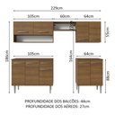 Ver imagem 4 de Armário de Cozinha Compacta 229cm Rustic Emilly Madesa 15