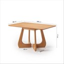 Ver imagem 3 de Mesa de Jantar Retangular 4 Lugares 140x90cm Paineira CabeCasa MadeiraOriginals