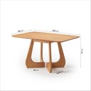 Ver imagem 3 de Mesa de Jantar Retangular 4 Lugares 140x90cm Paineira CabeCasa MadeiraOriginals Marrom/Champanhe