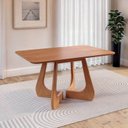 Ver imagem 1 de Mesa de Jantar Retangular 4 Lugares 140x90cm Paineira CabeCasa MadeiraOriginals Marrom/Champanhe