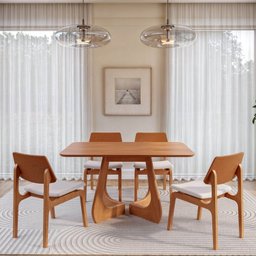 Mesa de Jantar Retangular 4 Lugares 140x90cm Paineira Cabecasa Madeiramadeira - 2