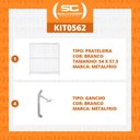 Ver imagem 2 de KIT - 1 Prateleira Grade Branca Visa VN50 VB52 VF50 + 4 Ganchos Suporte - Metalfrio