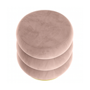Ver imagem 5 de Puff Banqueta Decorativo Luxo Versatil Cookie Zahav Estofado:rosa-pálido