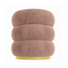 Puff Banqueta Decorativo Luxo Versatil Cookie Zahav Estofado:rosa-pálido - 2