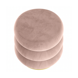 Puff Banqueta Decorativo Luxo Versatil Cookie Zahav Estofado:rosa-pálido - 3