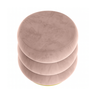 Puff Banqueta Decorativo Luxo Versatil Cookie Zahav Estofado:rosa-pálido - 3