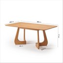 Ver imagem 4 de Mesa de Jantar Retangular 6 Lugares 180x100cm Paineira CabeCasa MadeiraOriginals Marrom/Champanhe