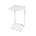 Ver imagem 1 de Mesa Lateral de Apoio Branca Quadrada para Salas Quartos Hall Consultórios Decorar Luxo