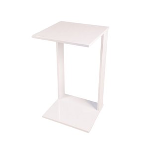 Mesa Lateral de Apoio Branca Quadrada para Salas Quartos Hall Consultórios Decorar Luxo