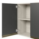 Ver imagem 6 de Cozinha Completa Modulada Paneleiro Microondas 4 Peças 100% MDF Angelita Cinza/Bianco Tok/Chumbo