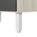 Ver imagem 7 de Cozinha Completa Modulada Paneleiro Microondas 4 Peças 100% MDF Angelita Cinza/Bianco Tok/Chumbo