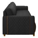 Ver imagem 5 de Sofá 3 Lugares 223cm Pés Madeira Amaranto M22 PU Preto - Mpozenato
