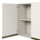 Ver imagem 6 de Cozinha Completa Modulada Paneleiro Microondas 4 Peças 100% MDF Angelita Branco/Bianco Tok/Off White Cetim