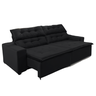 Sofá Concept 2,20 metros Retrátil e reclinável com Molas Suede Light Preto -Sofá na Web - 1