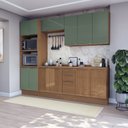 Ver imagem 7 de Cozinha Completa 5 Peças com Torre Quente e Balcões com Tampo Vibra 270 x 230cm Canela/Verde Pistache