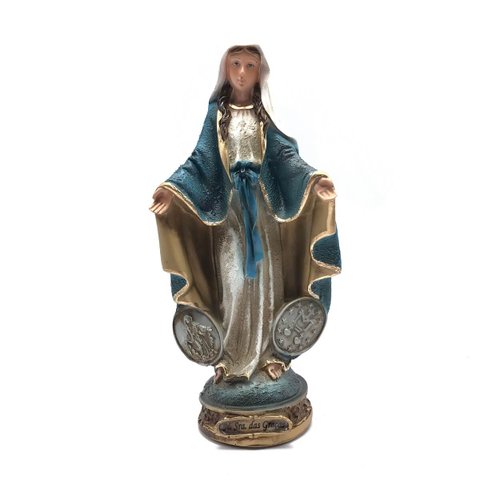 Imagem De Nossa Senhora Das Graças Medalha Milagrosa Barroco 20 Cm