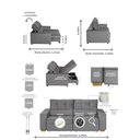 Ver imagem 2 de Sofá Baú San Marino Retrátil e Reclinável 3 Lugares 190cm Veludo Sofatec