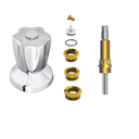 Ver imagem 1 de Kit Reparo Salva Registro Pressão Chuveiro 7x1 Universal C50:Amarelo/Cromado