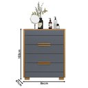 Ver imagem 2 de Cômoda Gaveteiro Ambiente Dhara Freijó Cinza - Moval