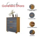 Ver imagem 3 de Cômoda Gaveteiro Ambiente Dhara Freijó Cinza - Moval