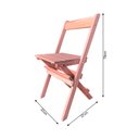 Ver imagem 6 de Kit 2 Conjuntos Mesa Dobrável 60x60cm com 4 Cadeiras em Madeira Maciça - Cru