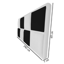 Ver imagem 2 de Painel Estofado Bianca 140 cm Para Cama Box Quarto Casal MV Sintético Branco Suede Preto