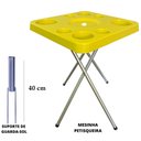 Ver imagem 4 de Mesa Praia Petisqueira Alta Dobrável e Sup. Guarda-sol Chão