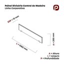 Ver imagem 2 de Painel Divisor Central PDCC110 108 x 25 Branco