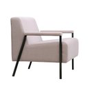 Ver imagem 4 de Poltrona Baixa com Apoio de Braços Estofados e Pernas em Metal Lower Espresso Móveis