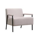 Ver imagem 2 de Poltrona Baixa com Apoio de Braços Estofados e Pernas em Metal Lower Espresso Móveis