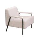 Ver imagem 3 de Poltrona Baixa com Apoio de Braços Estofados e Pernas em Metal Lower Espresso Móveis