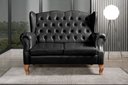 Ver imagem 1 de Sofá Imperador Namoradeira Chesterfield Retrô Colonial Preto