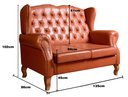 Ver imagem 3 de Sofá Imperador Namoradeira Chesterfield Retrô Colonial Cobre Caramelo